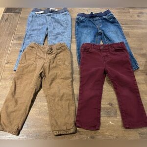 Bundle of 4 sets of pants all 2t